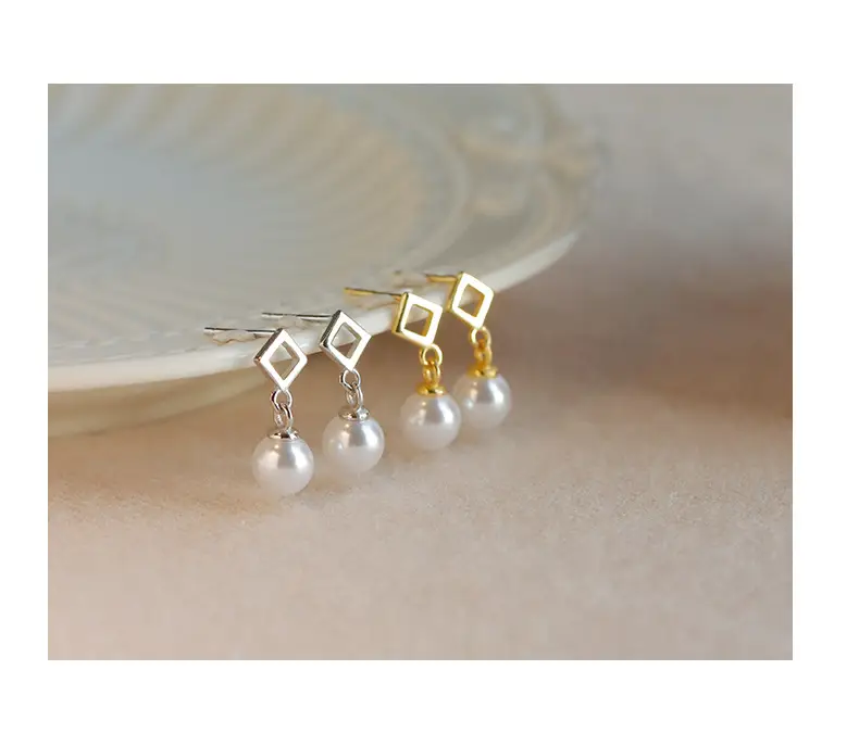 Rhombus Pearl Earrings for Women 2024 Trendy — feature 19