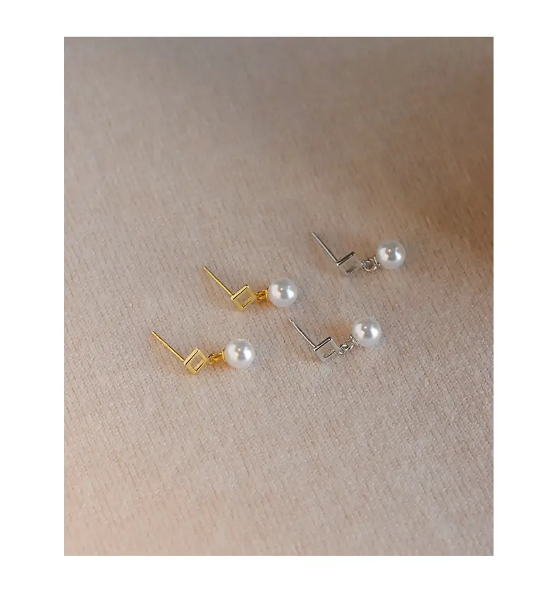 Rhombus Pearl Earrings for Women 2024 Trendy — feature 22