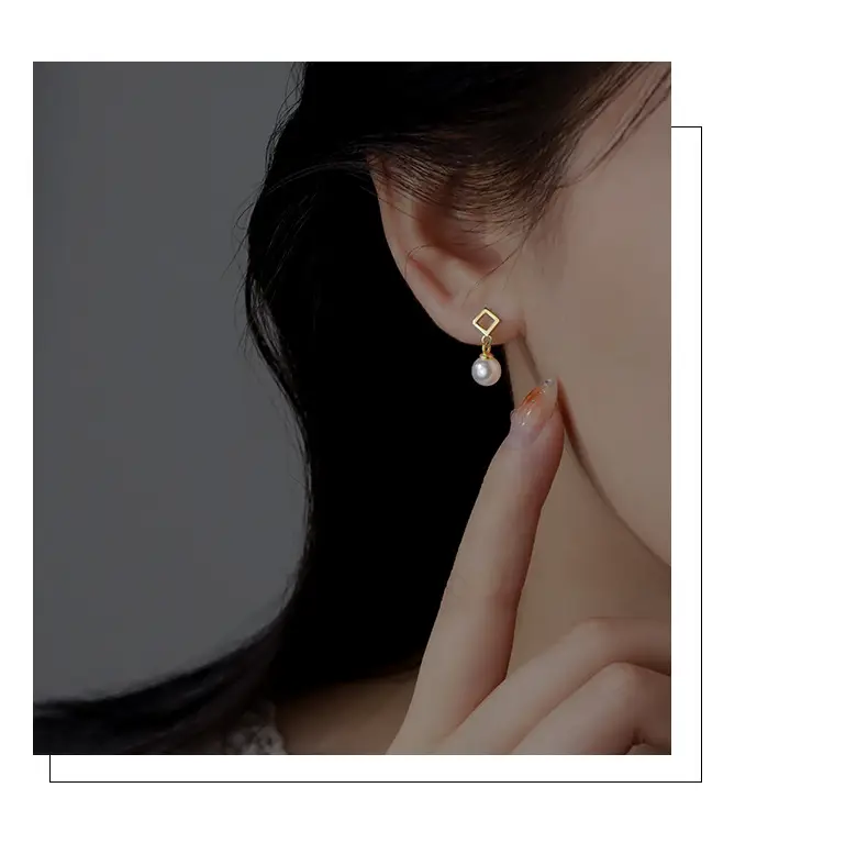 Rhombus Pearl Earrings for Women 2024 Trendy — feature 24