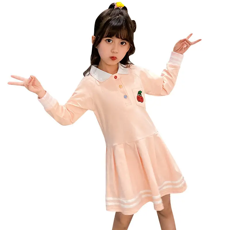 Girls Navy Blue Korean Princess Dress Spring 2022 - Image 7