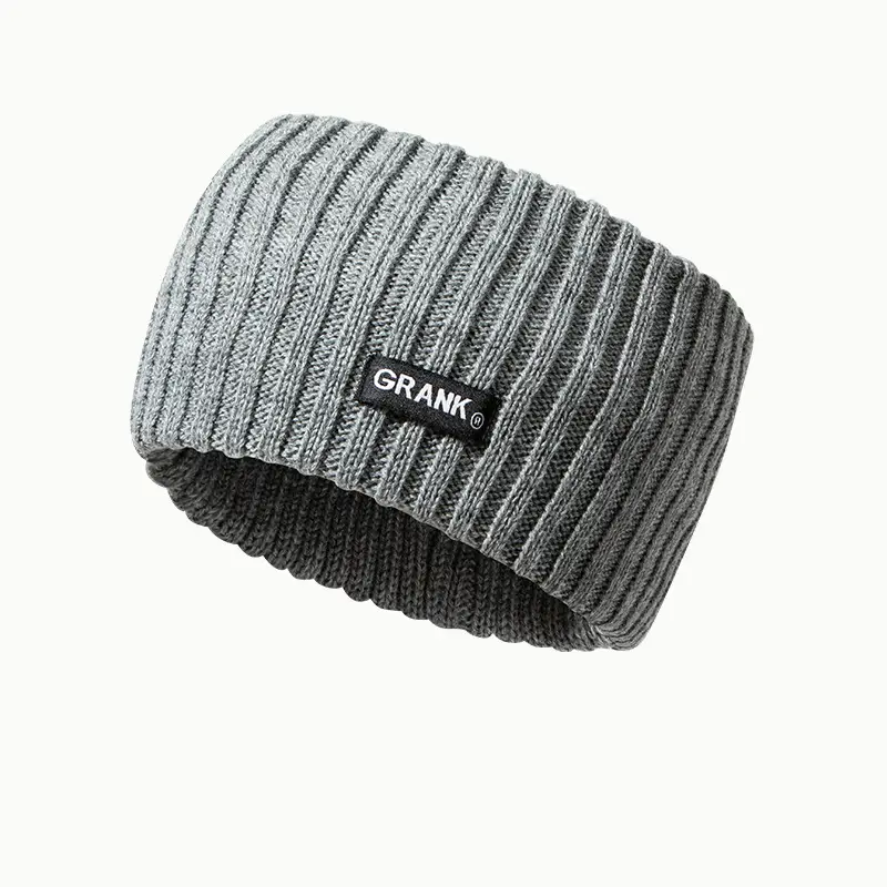 Black Retro Knitted Hair Band with Brand Logo