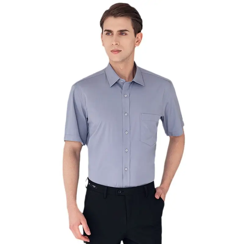 Men's Black Bamboo Fiber Slim Fit Shirt