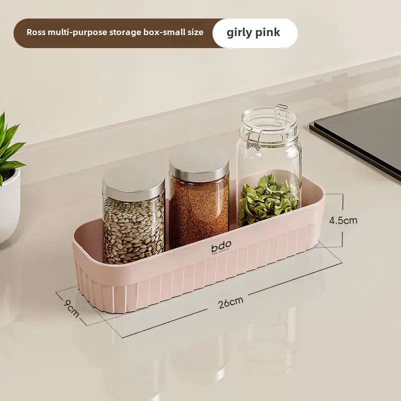 Pink 26cm Storage Box for Kitchen & Home Organization - Image 14