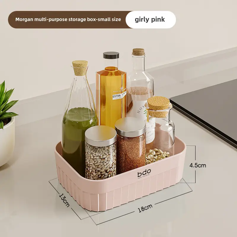 Pink 26cm Storage Box for Kitchen & Home Organization - Image 2