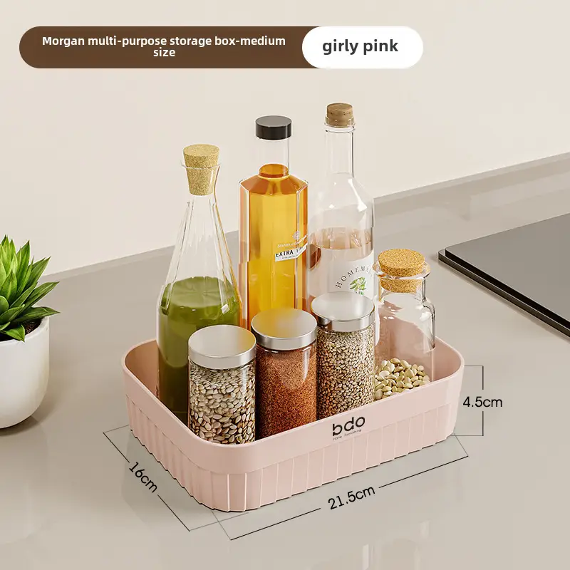 Pink 26cm Storage Box for Kitchen & Home Organization - Image 5