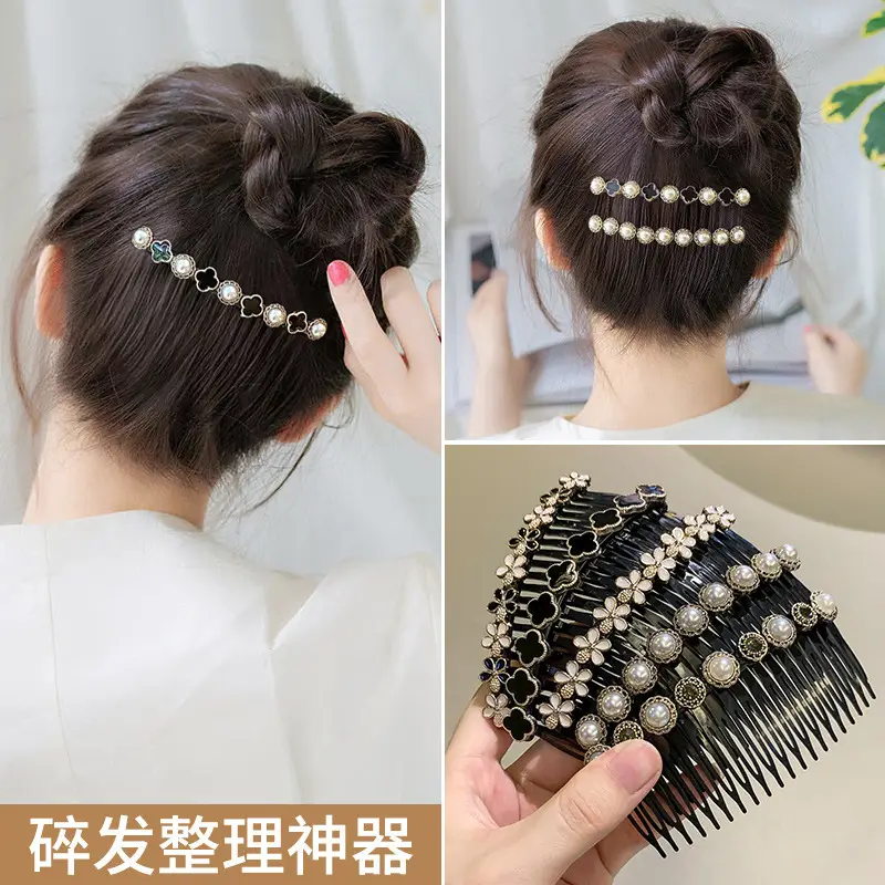 Pearl Hair Comb with Gold Plated Design - Image 17