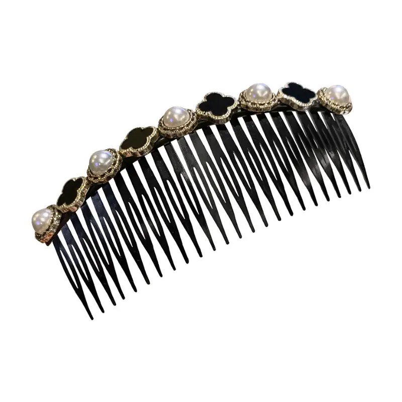 Pearl Hair Comb with Gold Plated Design - Image 18