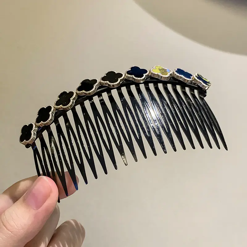 Pearl Hair Comb with Gold Plated Design - Image 2