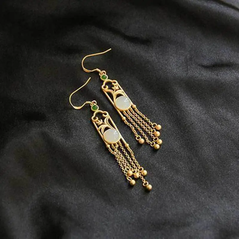 Gold Plated Tassel Earrings for Women