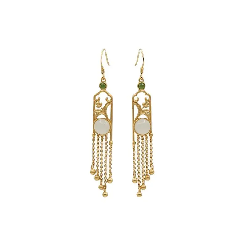Gold Plated Tassel Earrings for Women
