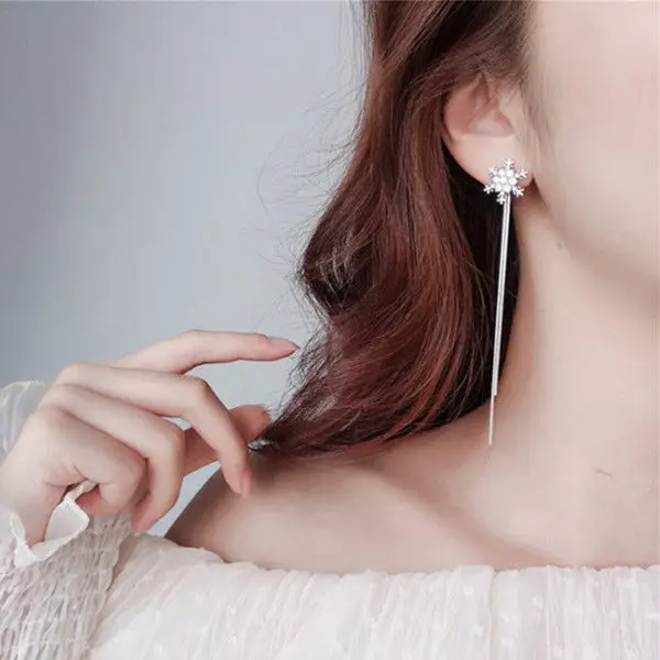 Sterling Silver Earrings for Women Elegant Sweet Tassel Design - Image 23