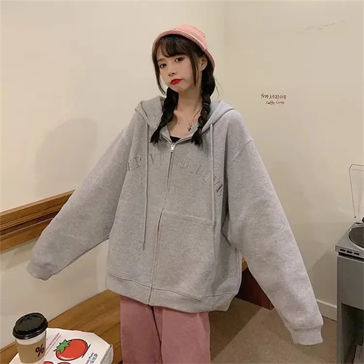 Maternity Coat Blue Embroidered Hooded Winter Cardigan - Image 7