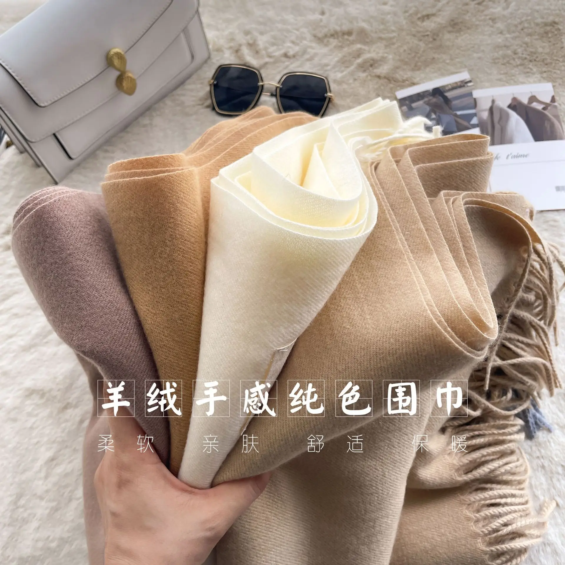 2024 New Student Warm Grey Korean Style Shawl - Image 30