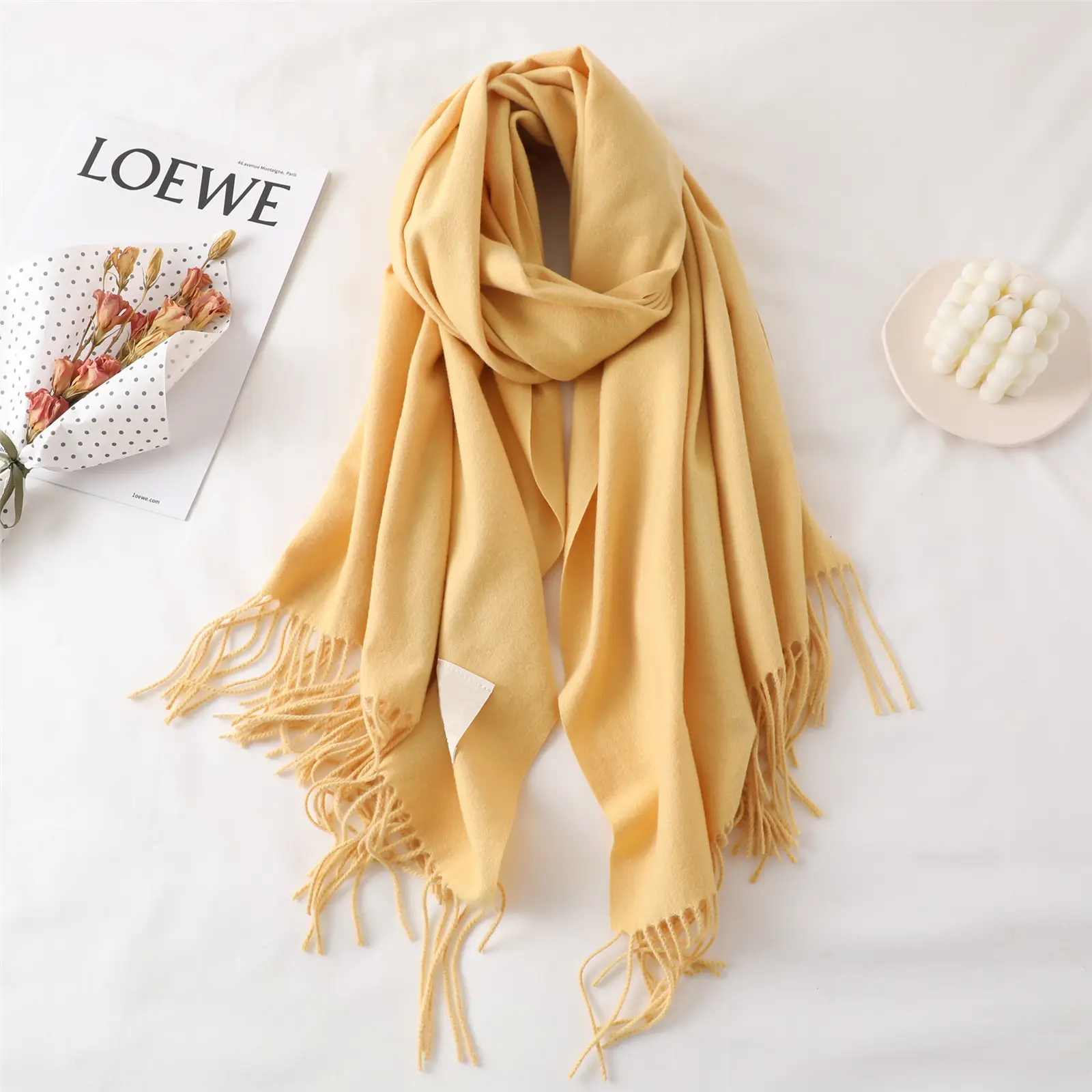 2024 New Student Warm Grey Korean Style Shawl - Image 12