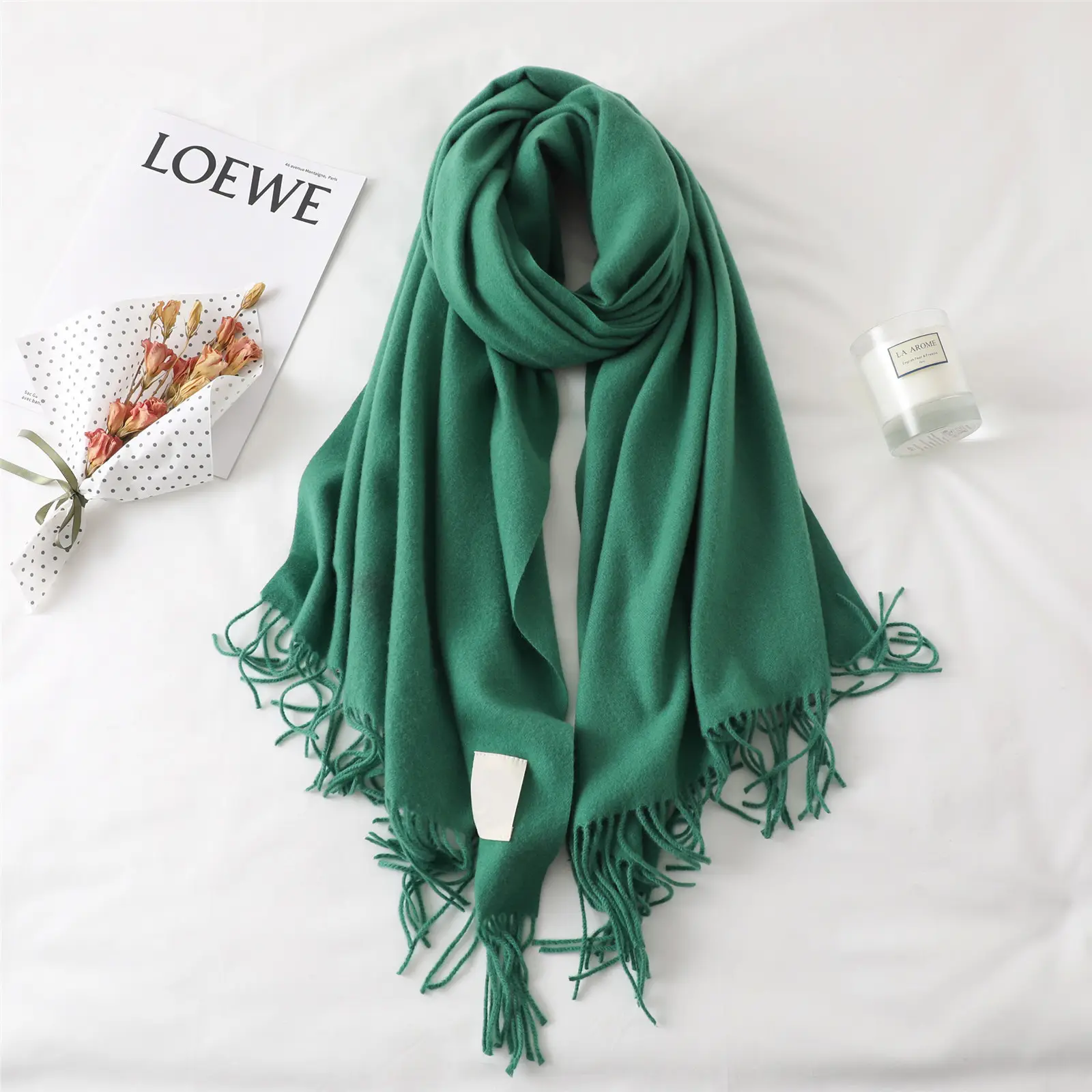 2024 New Student Warm Grey Korean Style Shawl - Image 15