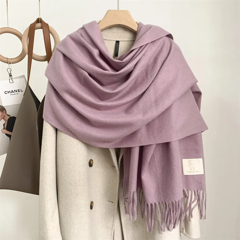 2024 New Student Warm Grey Korean Style Shawl - Image 23