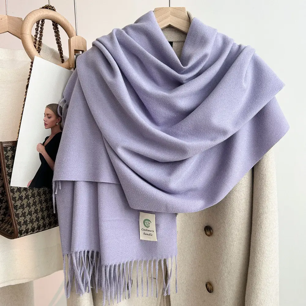 2024 New Student Warm Grey Korean Style Shawl - Image 26