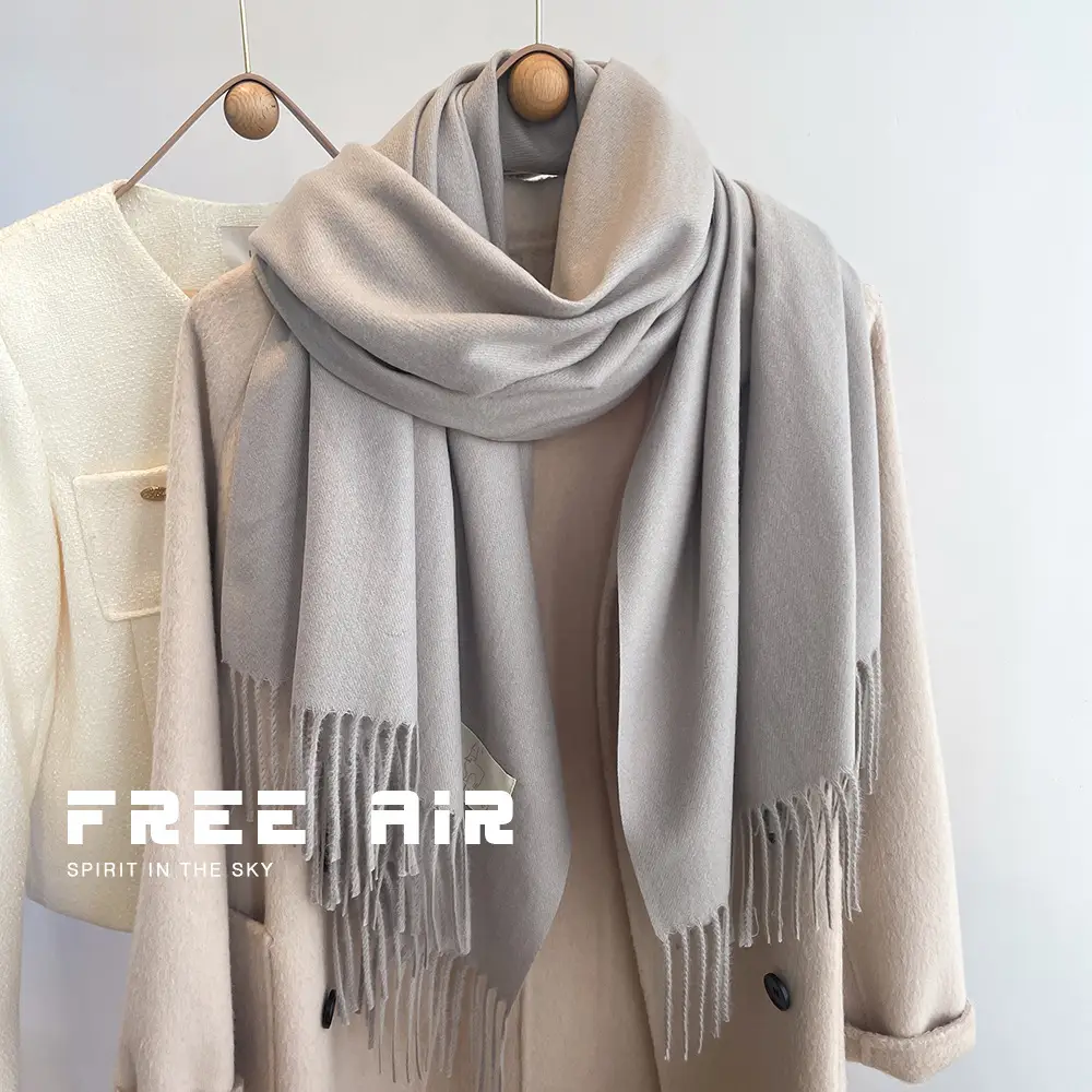 2024 New Student Warm Grey Korean Style Shawl - Image 4