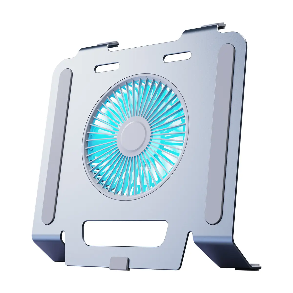 New Aluminum Fan Laptop Bracket with Blue Light - Image 2