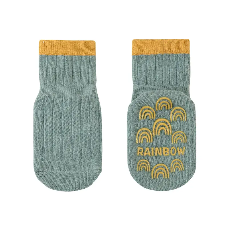 Children's Cartoon Non-Slip Baby Socks Gray - Image 5
