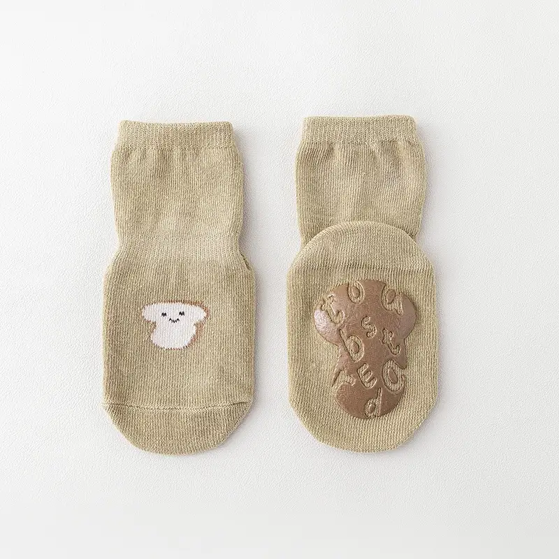 Children's Cartoon Non-Slip Baby Socks Gray - Image 6