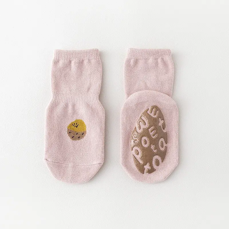 Children's Cartoon Non-Slip Baby Socks Gray - Image 9