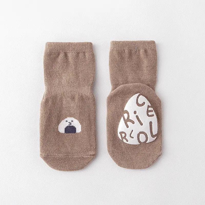 Children's Cartoon Non-Slip Baby Socks Gray - Image 10