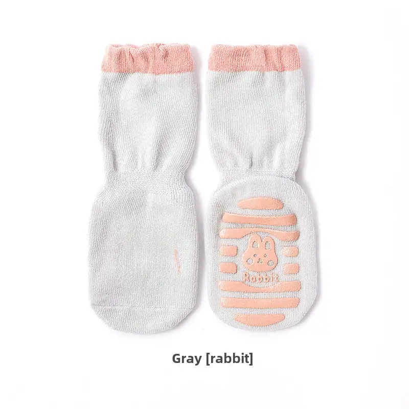 Children's Cartoon Non-Slip Baby Socks Gray - Image 14