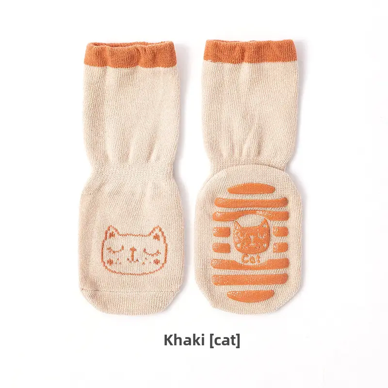 Children's Cartoon Non-Slip Baby Socks Gray - Image 17