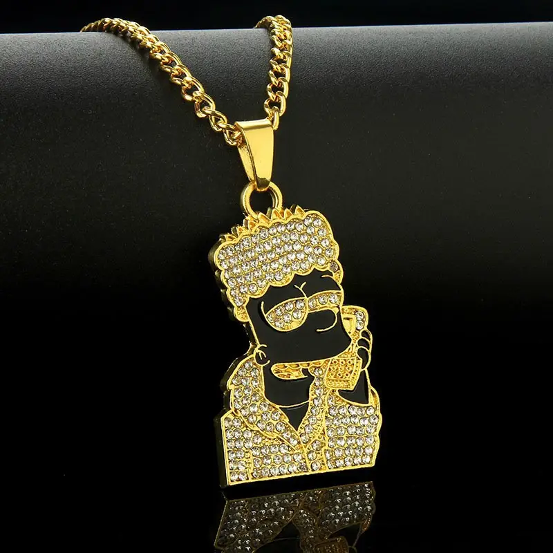 European American Hip Hop Necklace Sunglasses Rap Titanium Diamond Pendant - Image 2