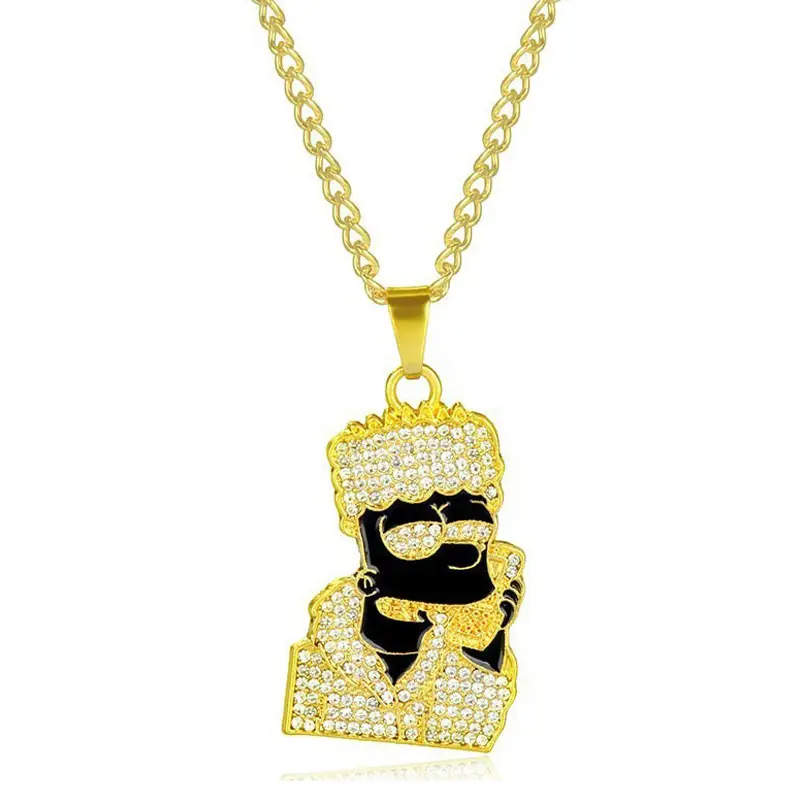 European American Hip Hop Necklace Sunglasses Rap Titanium Diamond Pendant — feature 12