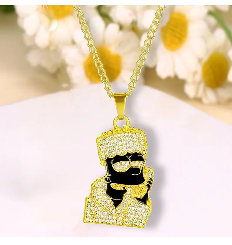 European American Hip Hop Necklace Sunglasses Rap Titanium Diamond Pendant — feature 8