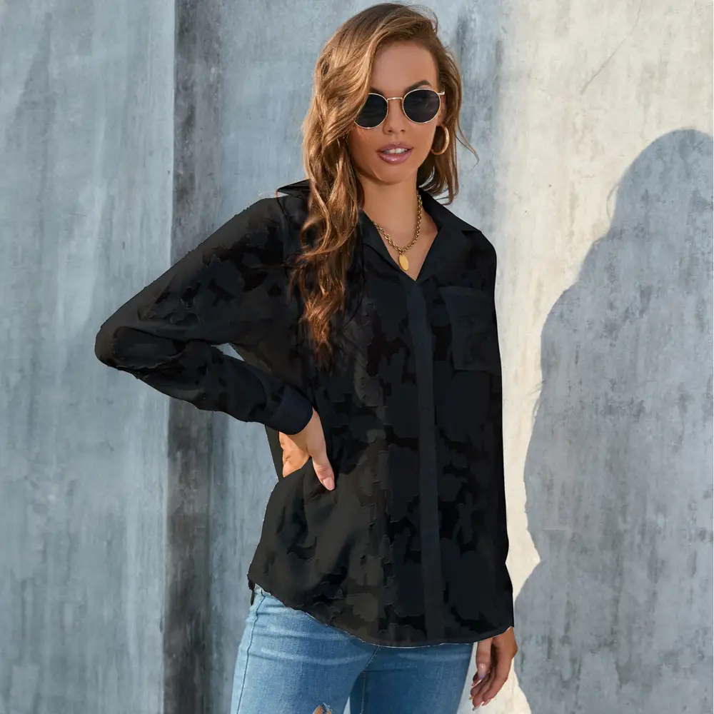 Plus Size Chiffon Shirt Tops All Colors Wholesale