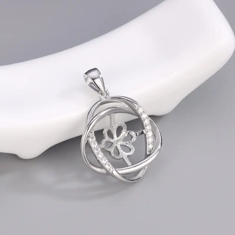 Cross-Border Gold & Silver Flower Pendant for Women - Image 5