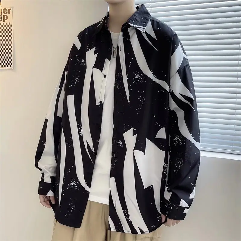 Japanese Tie-Dye Long Sleeve Shirt for Men - Image 9