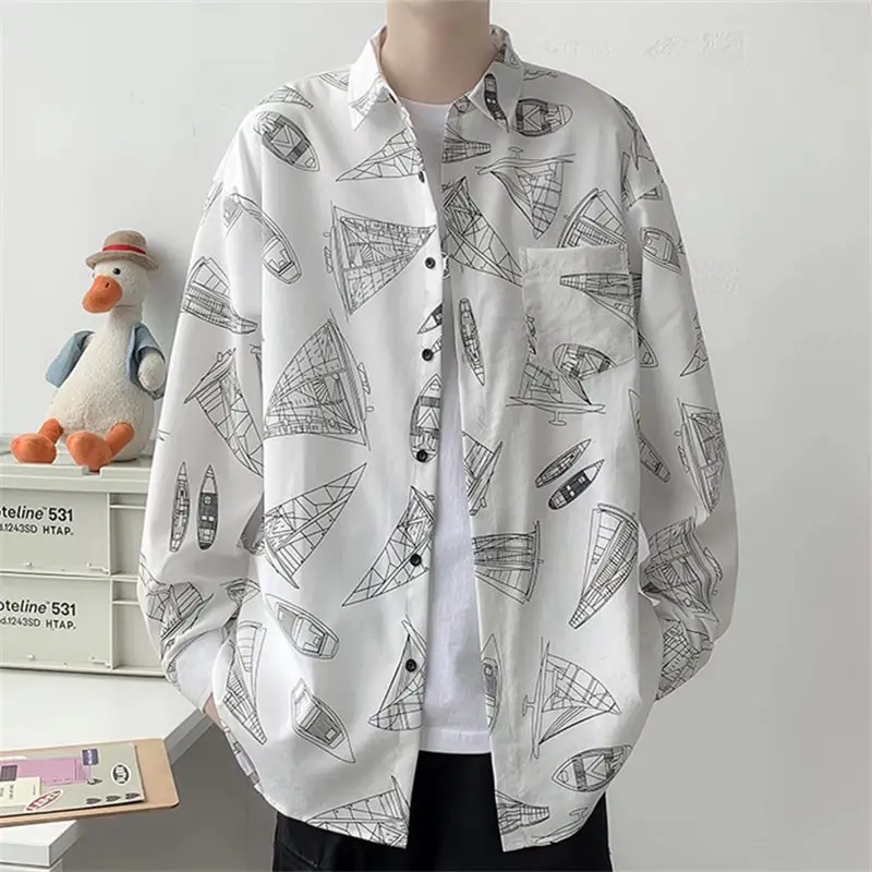 Japanese Tie-Dye Long Sleeve Shirt for Men - Image 3