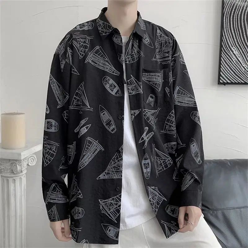 Japanese Tie-Dye Long Sleeve Shirt for Men - Image 4