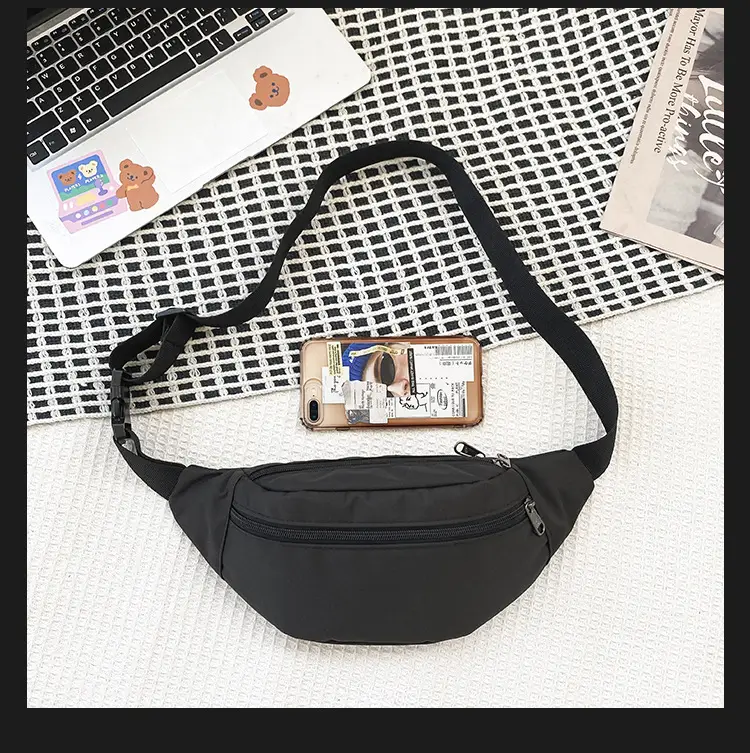 Men's Trendy Blue Star Crossbody Bag White T-Shirt — feature 39