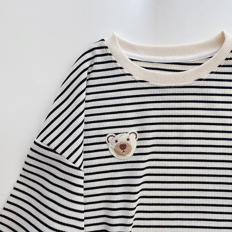 Women Cotton Striped T-Shirt Short Sleeve Round Neck — feature 34