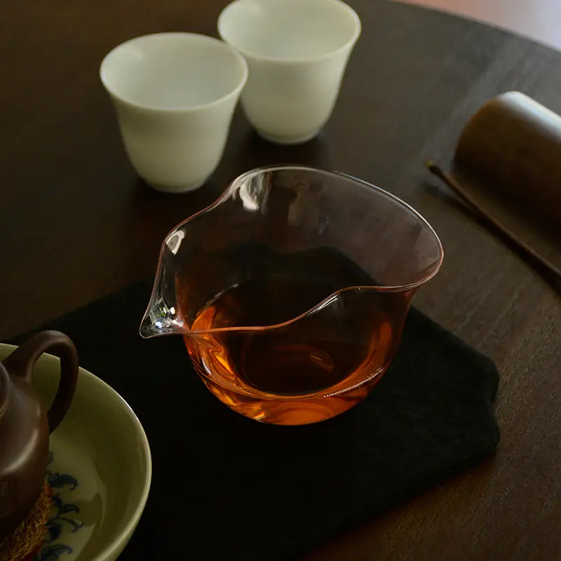 Pink Glass Cup Split Tea Japanese Style Thickened Heat-Resistant - Image 6