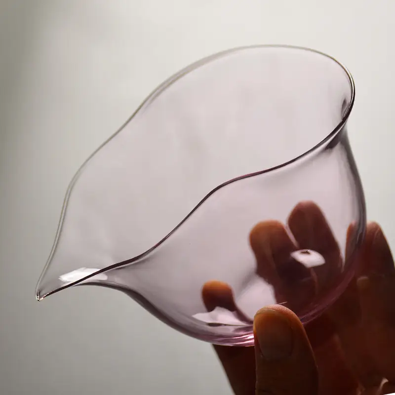 Pink Glass Cup Split Tea Japanese Style Thickened Heat-Resistant - Image 7
