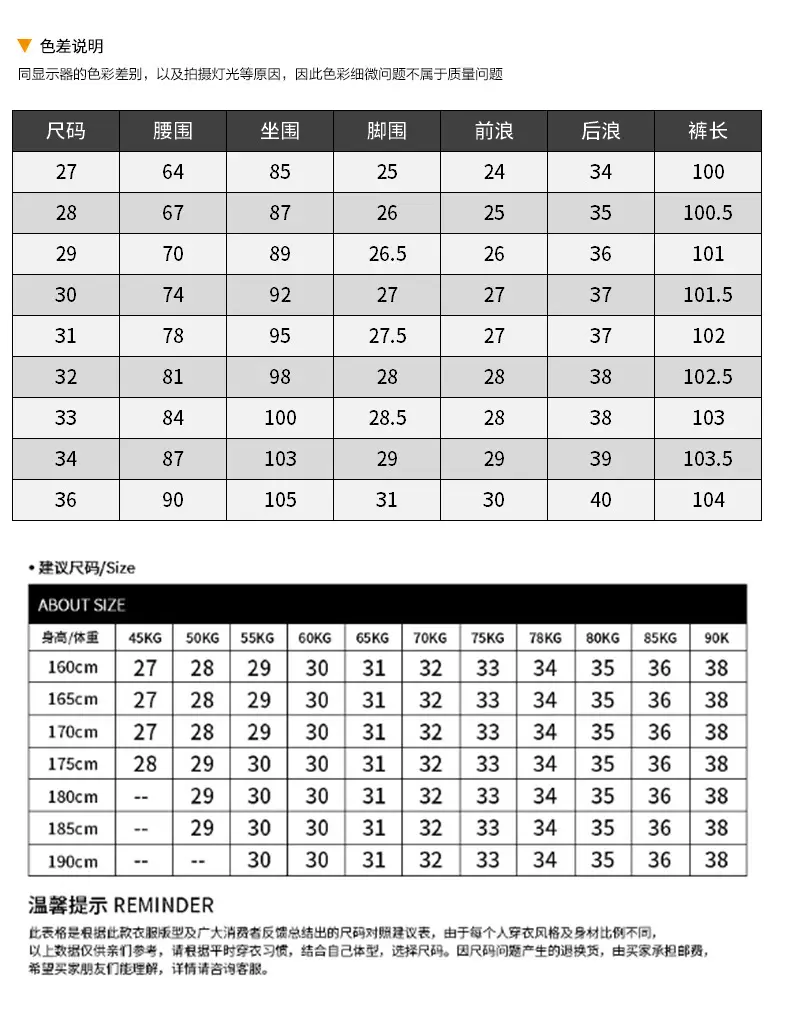 Men's Korean Style Slim Fit Jeans Blue Skinny — feature 7