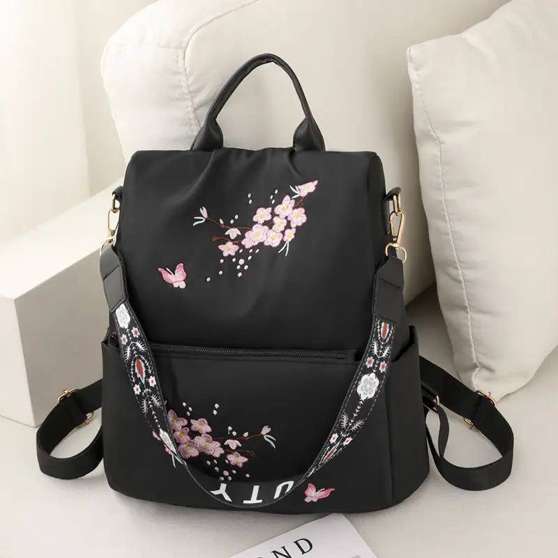 New Women's Cherry Blossom Backpack for School Travel - Image 5