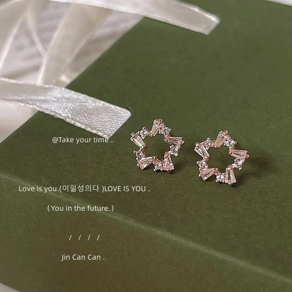 Gorgeous Zircon Plated Fireworks Earrings 925 Silver - Image 2