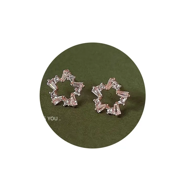 Gorgeous Zircon Plated Fireworks Earrings 925 Silver - Image 5
