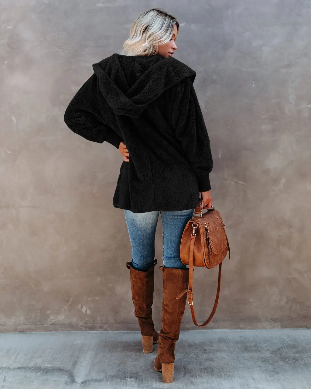 2022 Women's Long Sleeve Hooded Plush Cardigan Jacket — feature 6
