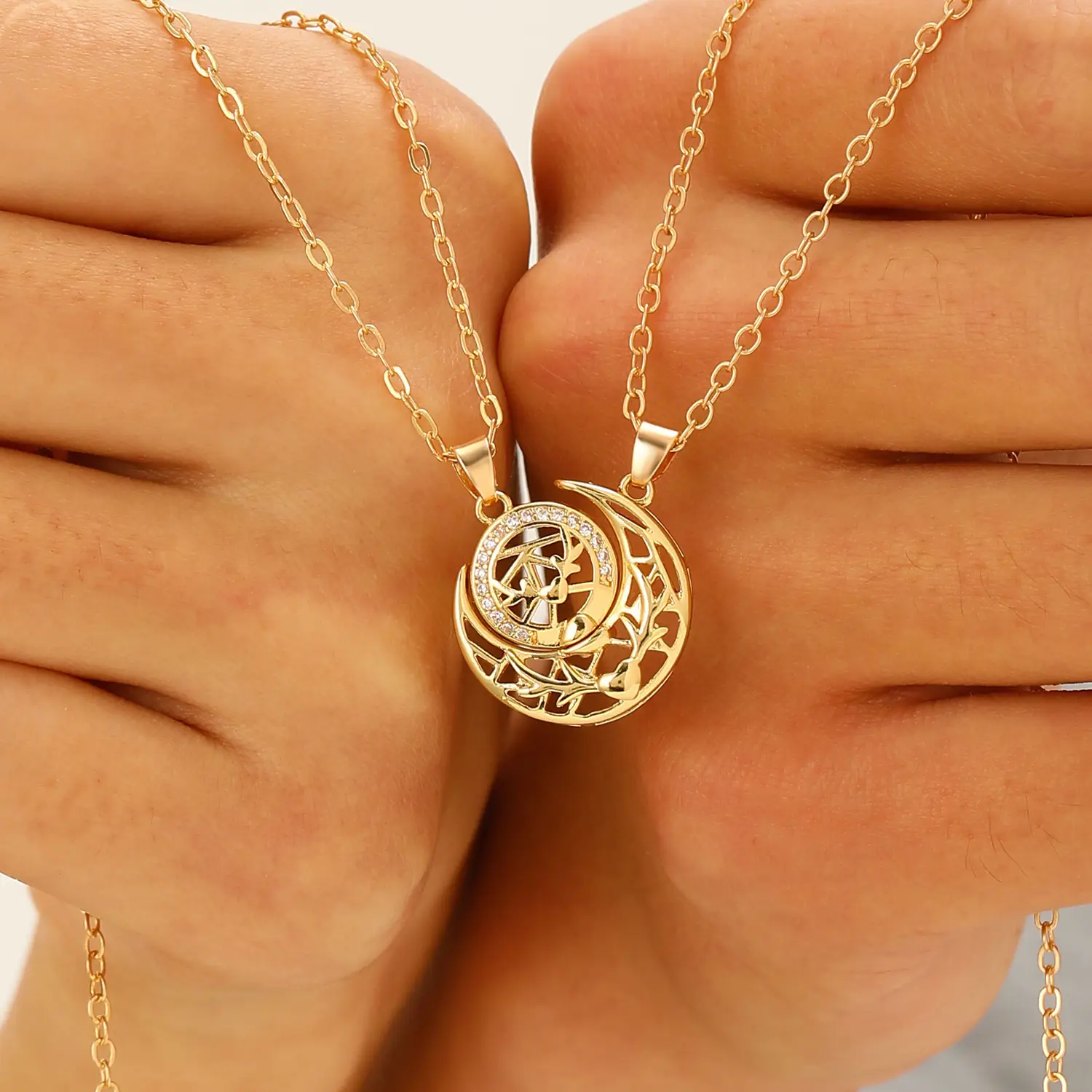 Magnetic Sun Moon Pendant Set for Women - Image 11