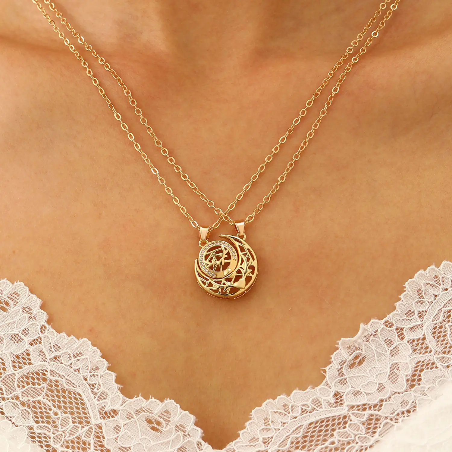 Magnetic Sun Moon Pendant Set for Women — feature 13