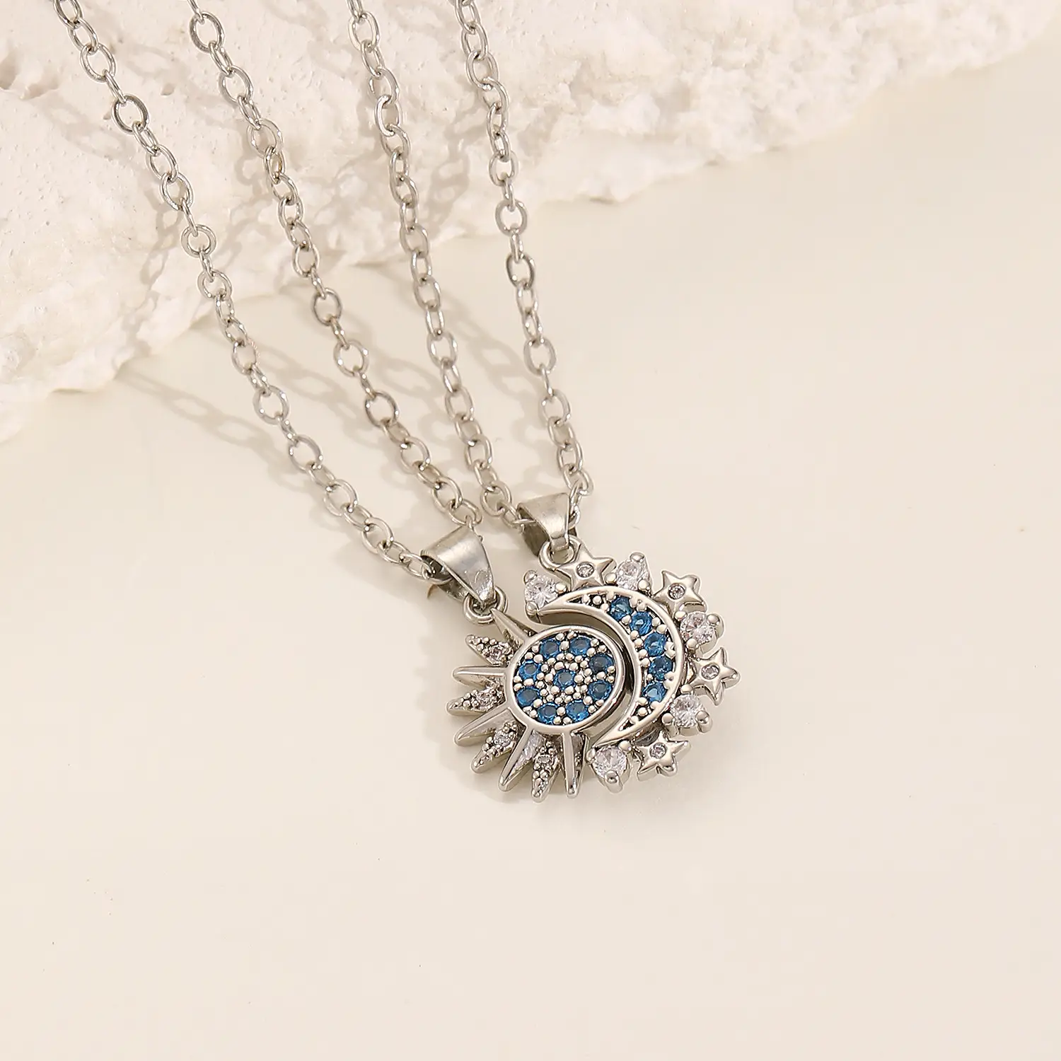 Magnetic Sun Moon Pendant Set for Women - Image 4