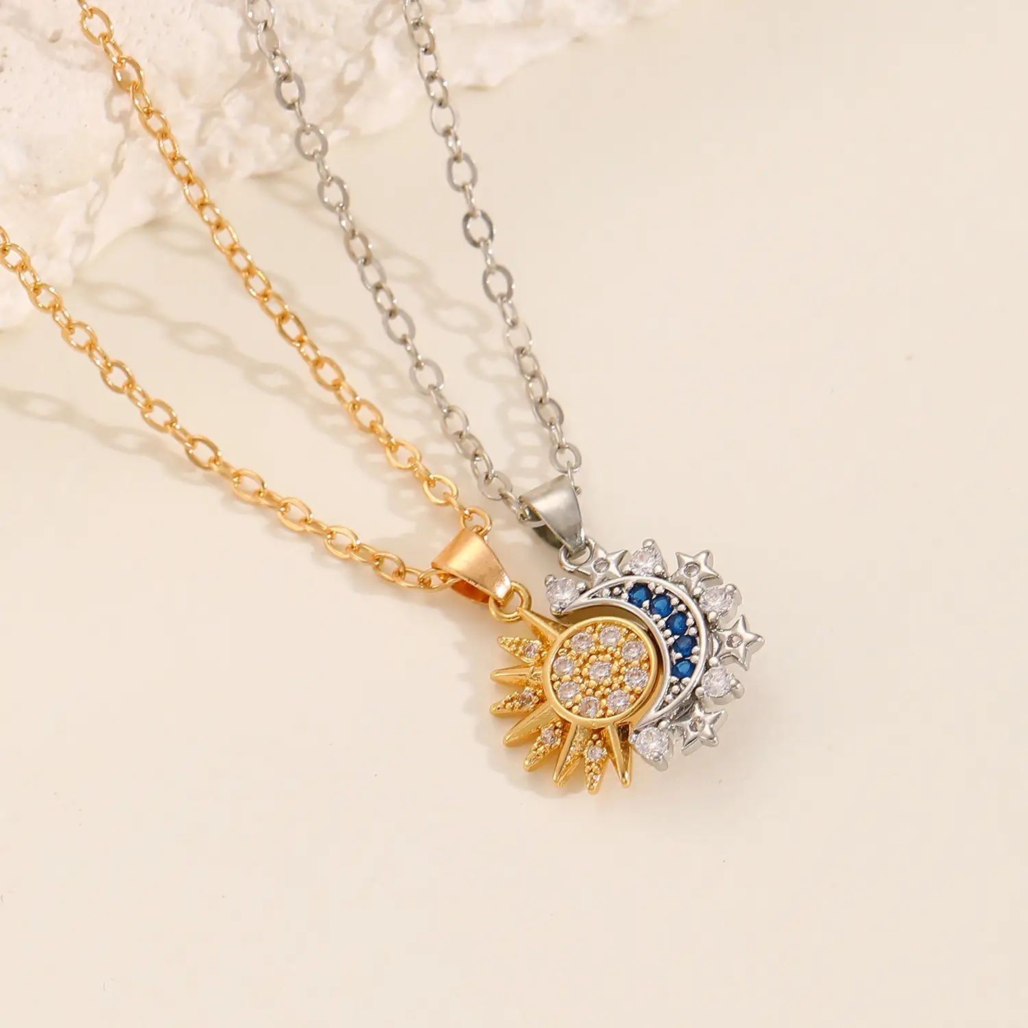 Magnetic Sun Moon Pendant Set for Women - Image 5